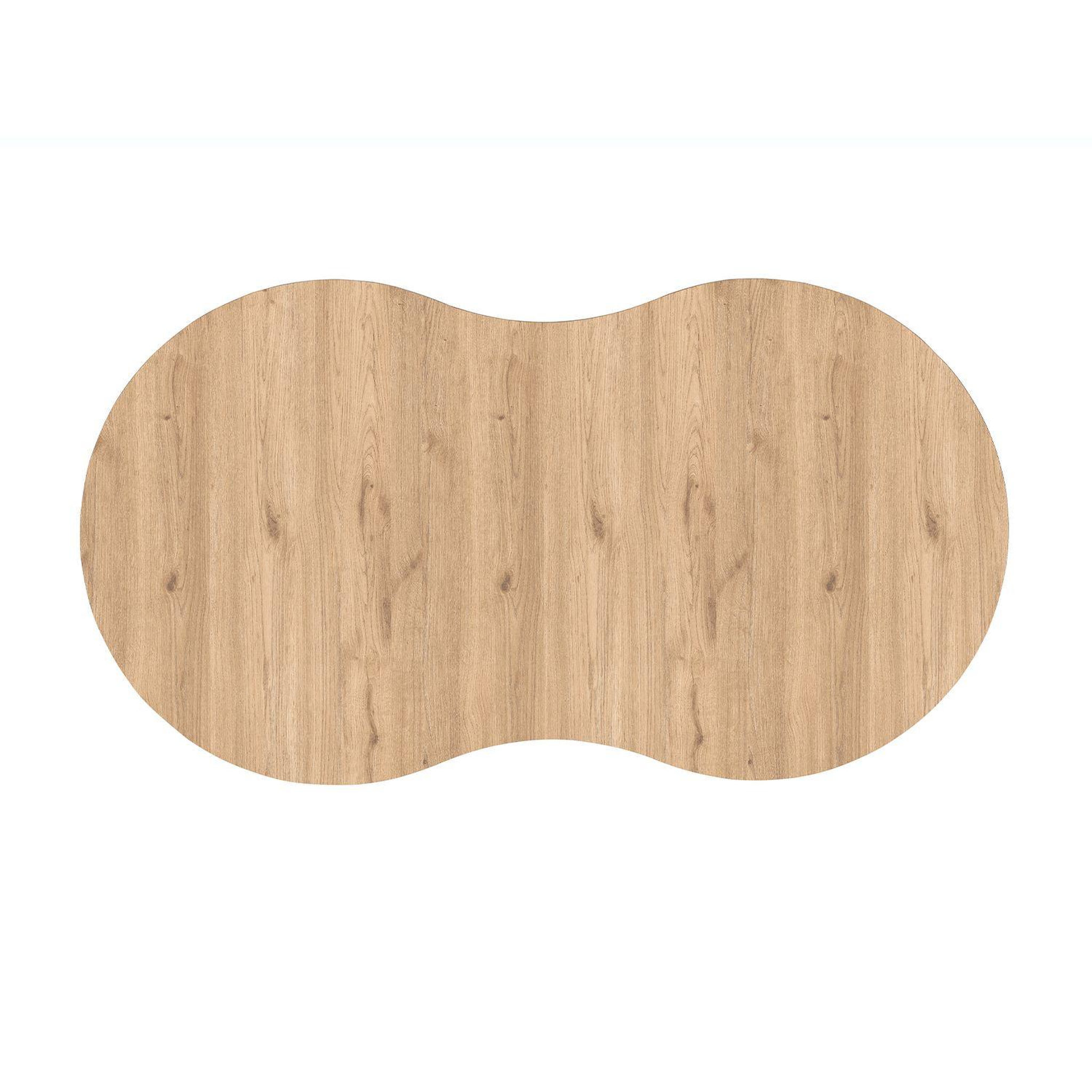 Voir la diapositive 4 : Habitat et Jardin Table basse en bois  moon  99 x 54 x 45 cm - chêne