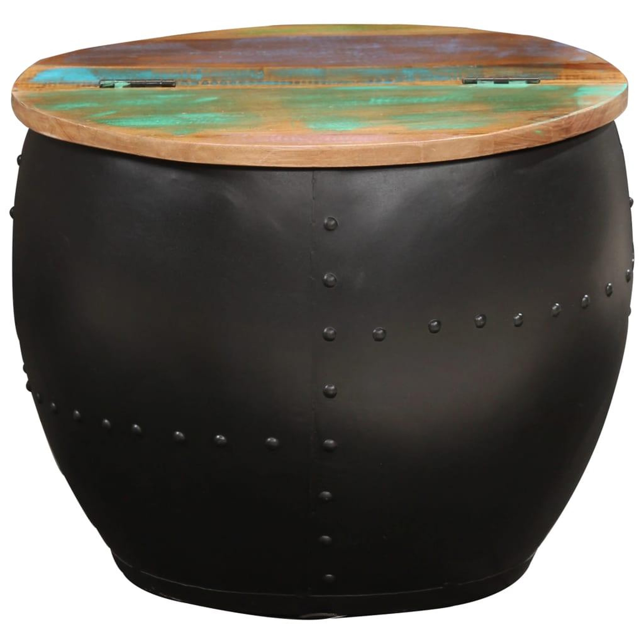 Voir la diapositive 2 : VIDAXL Table basse 53x43 cm Bois de recuperation massif