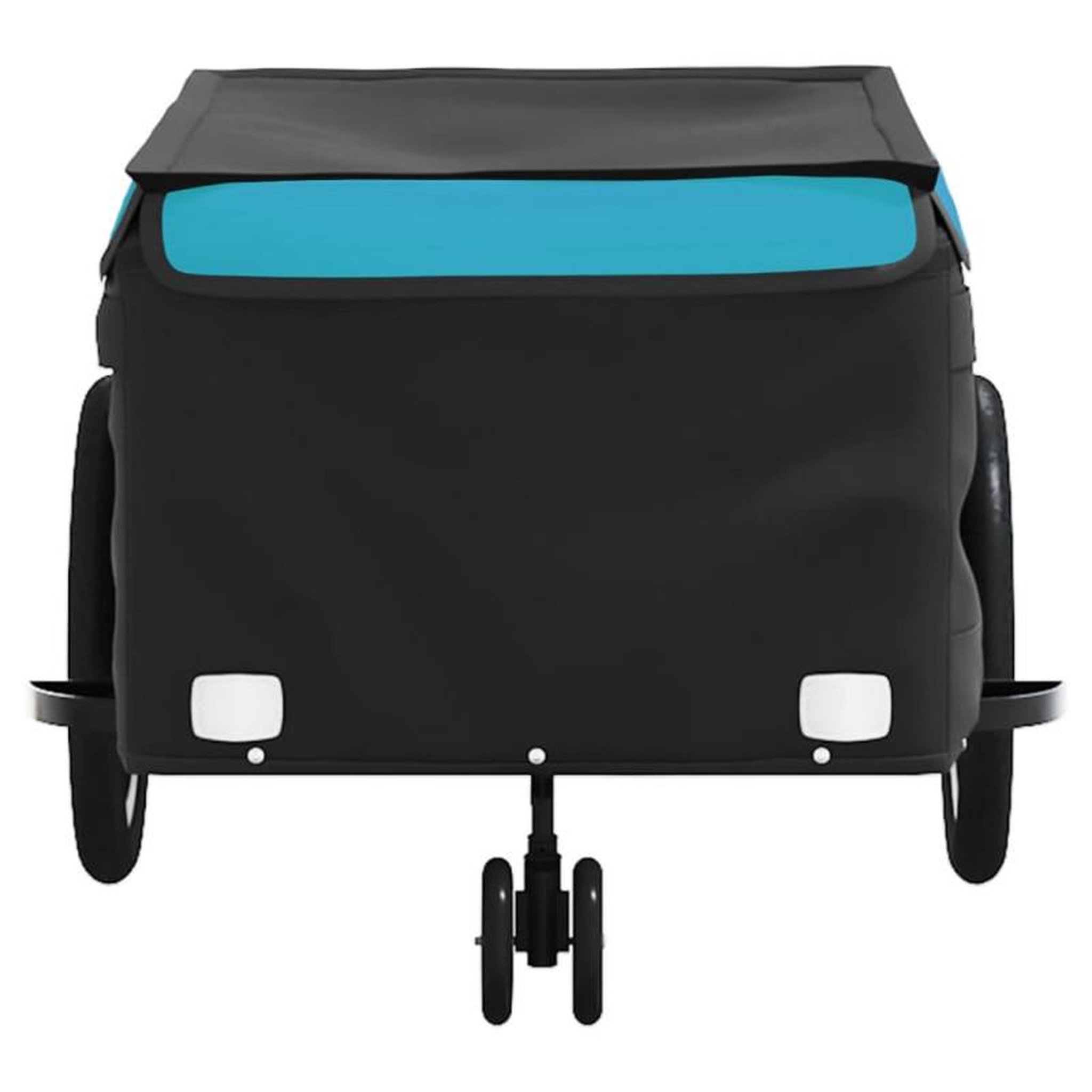 Voir la diapositive 5 : VIDAXL Remorque de vélo noir et bleu 45 kg fer