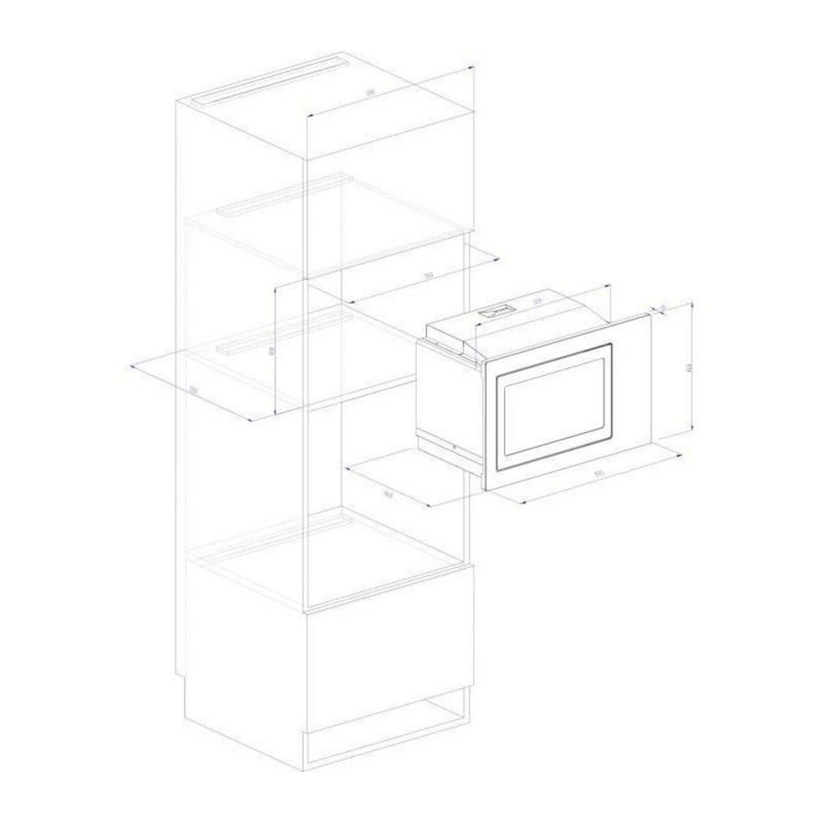 CONTINENTAL EDISON Micro-ondes encastrables 34L CONTINENTAL EDISON 1550W 59.5cm, CEMOC34IXE