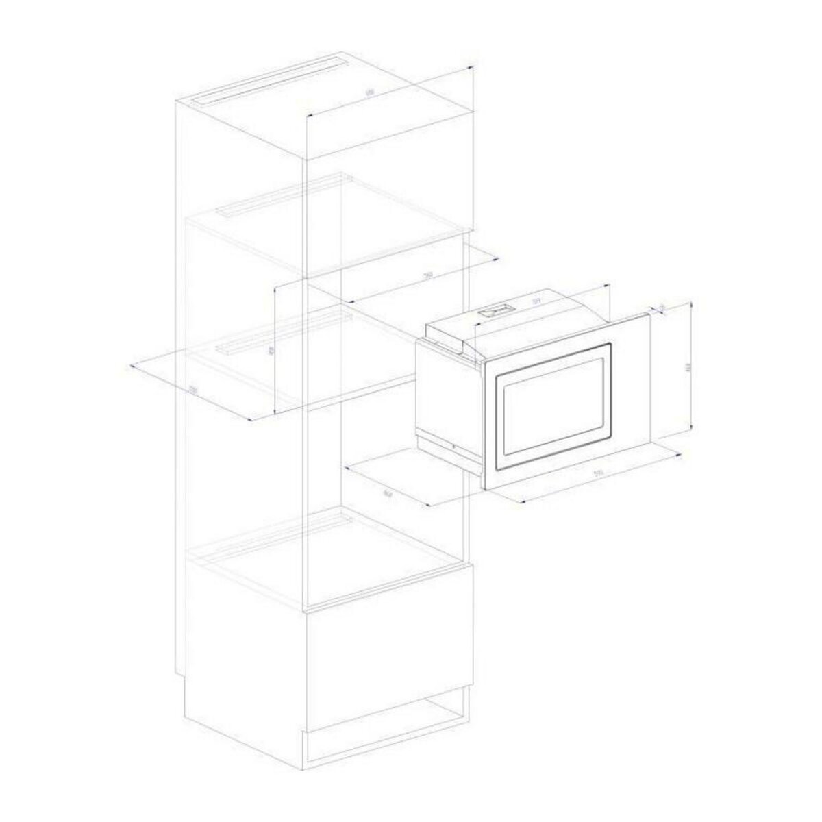 CONTINENTAL EDISON Micro-ondes encastrables 34L CONTINENTAL EDISON 1550W 59.5cm, CEMOC34IXE