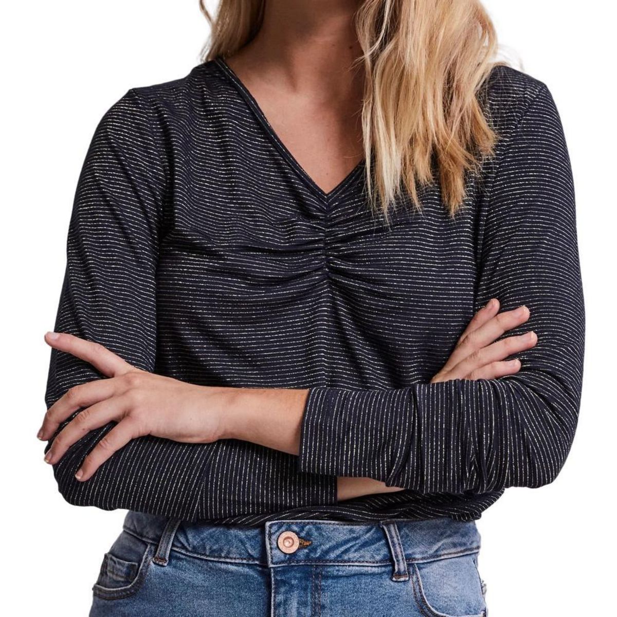 Pieces T-shirt  à rayures Femme Pieces Tamara