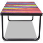 Voir la diapositive 3 : VIDAXL Table basse avec impression d'arc-en-ciel Dessus en verre