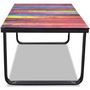 Voir la diapositive 3 : VIDAXL Table basse avec impression d'arc-en-ciel Dessus en verre