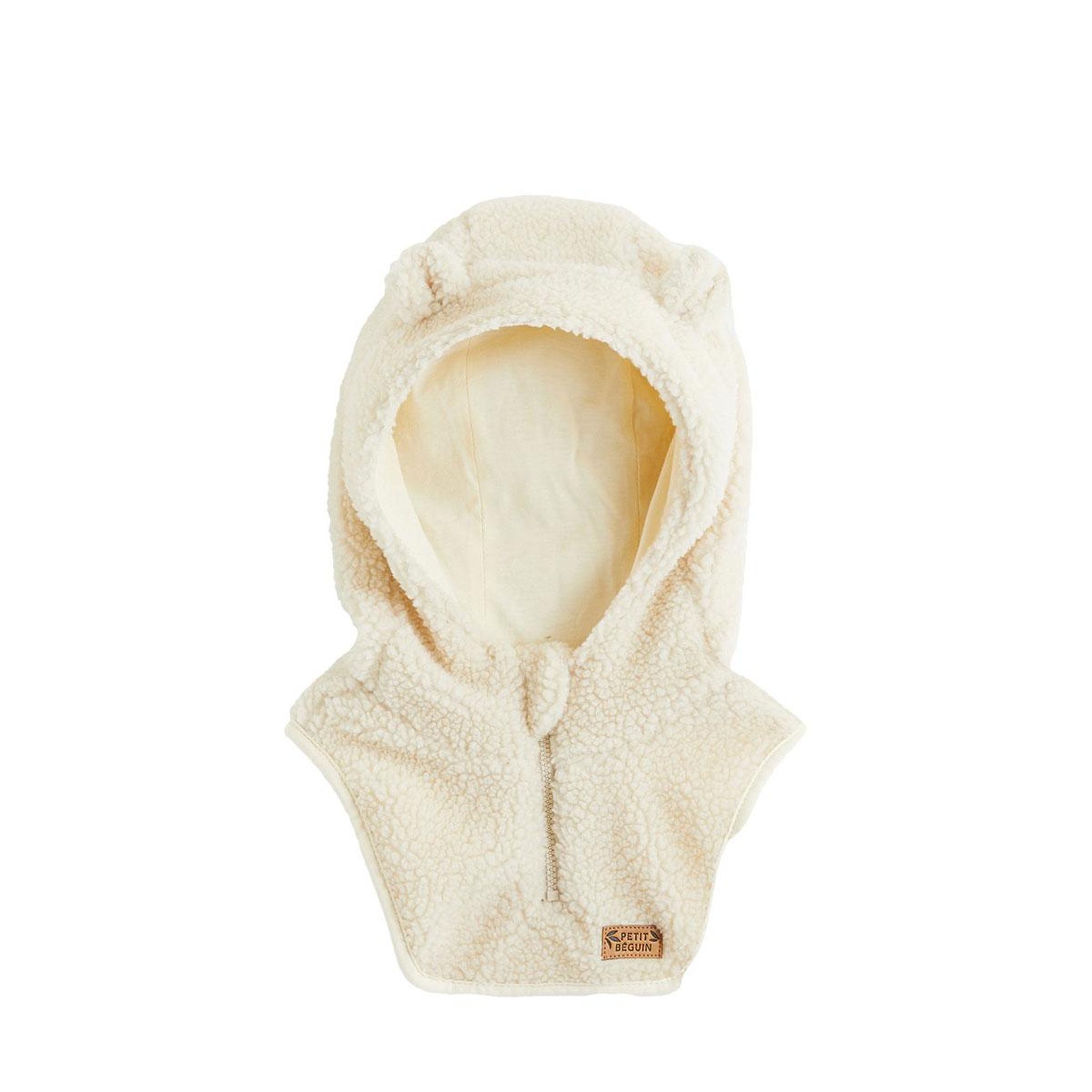 PETIT BEGUIN Capuche bébé en sherpa Tagha. Coloris disponibles : Beige