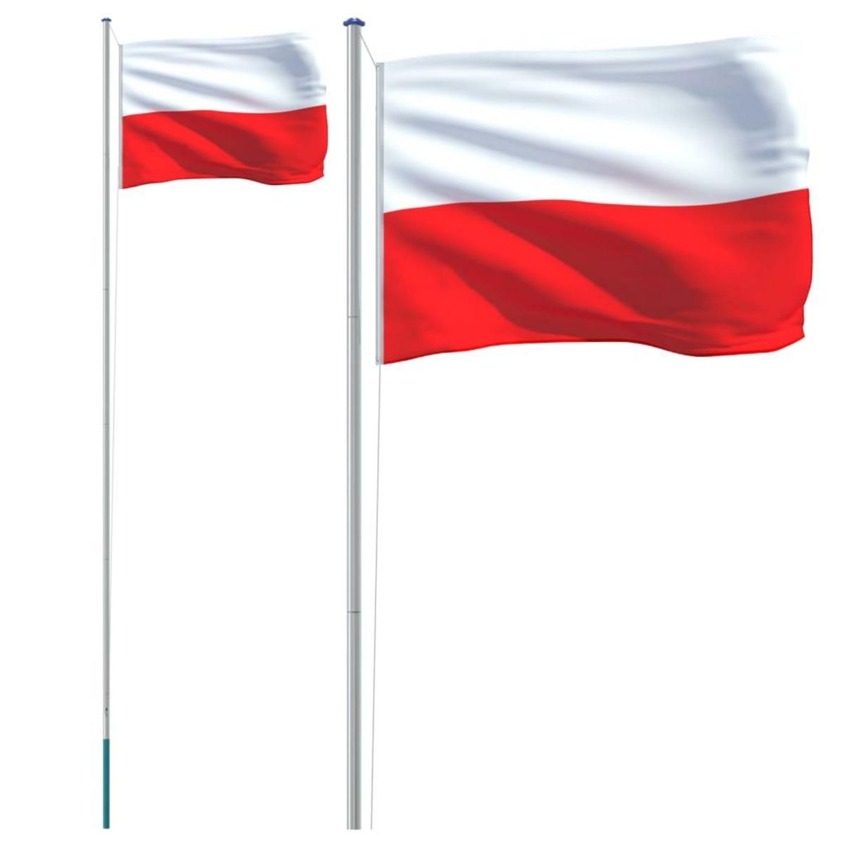 VIDAXL Drapeau de la Pologne et mat 6,23 m Aluminium
