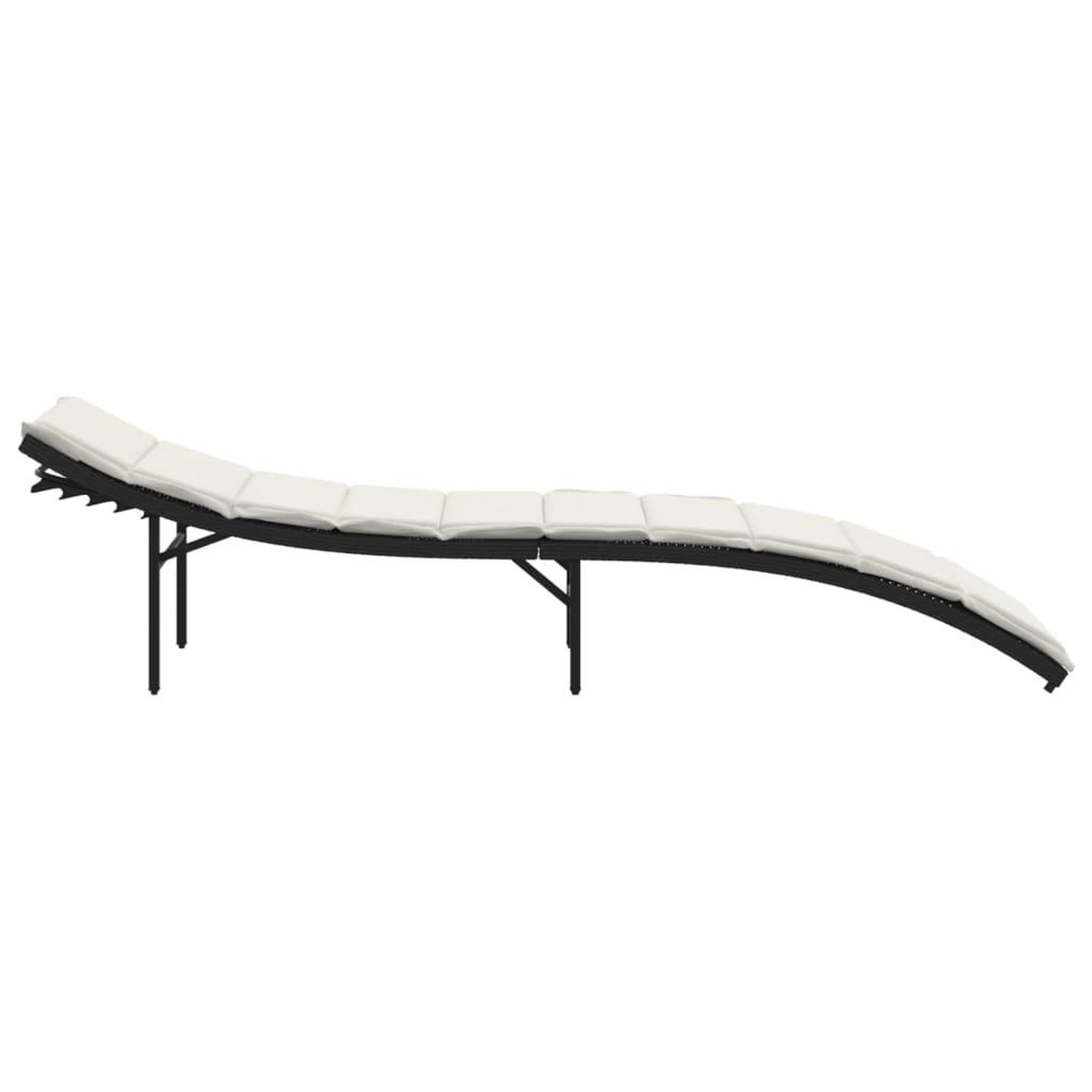 Voir la diapositive 5 : VIDAXL Chaises longues lot de 2 avec coussins noir resine tressee
