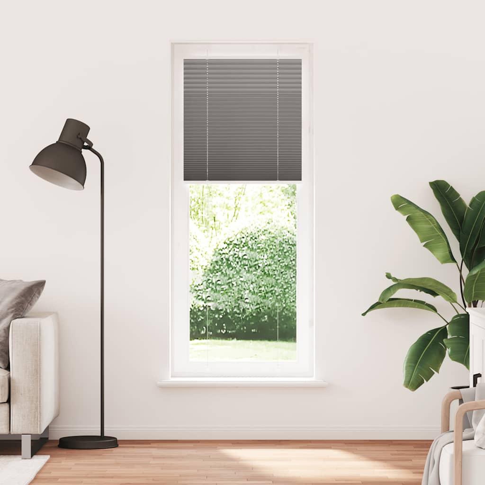 Voir la diapositive 2 : VIDAXL Store plisse anthracite 75x200 cm largeur du tissu 74,4 cm