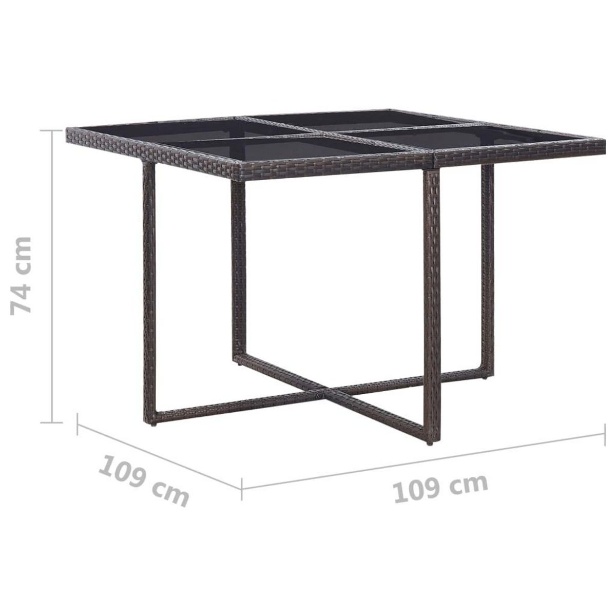 VIDAXL Ensemble a manger d'exterieur avec coussins 9pcs Resine tressee