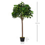 Voir la diapositive 3 : OUTSUNNY Arbre artificiel plante artificiel Alstonia scholaris hauteur 1,2 m tronc branches lichen 693 feuilles grand réalisme pot inclus