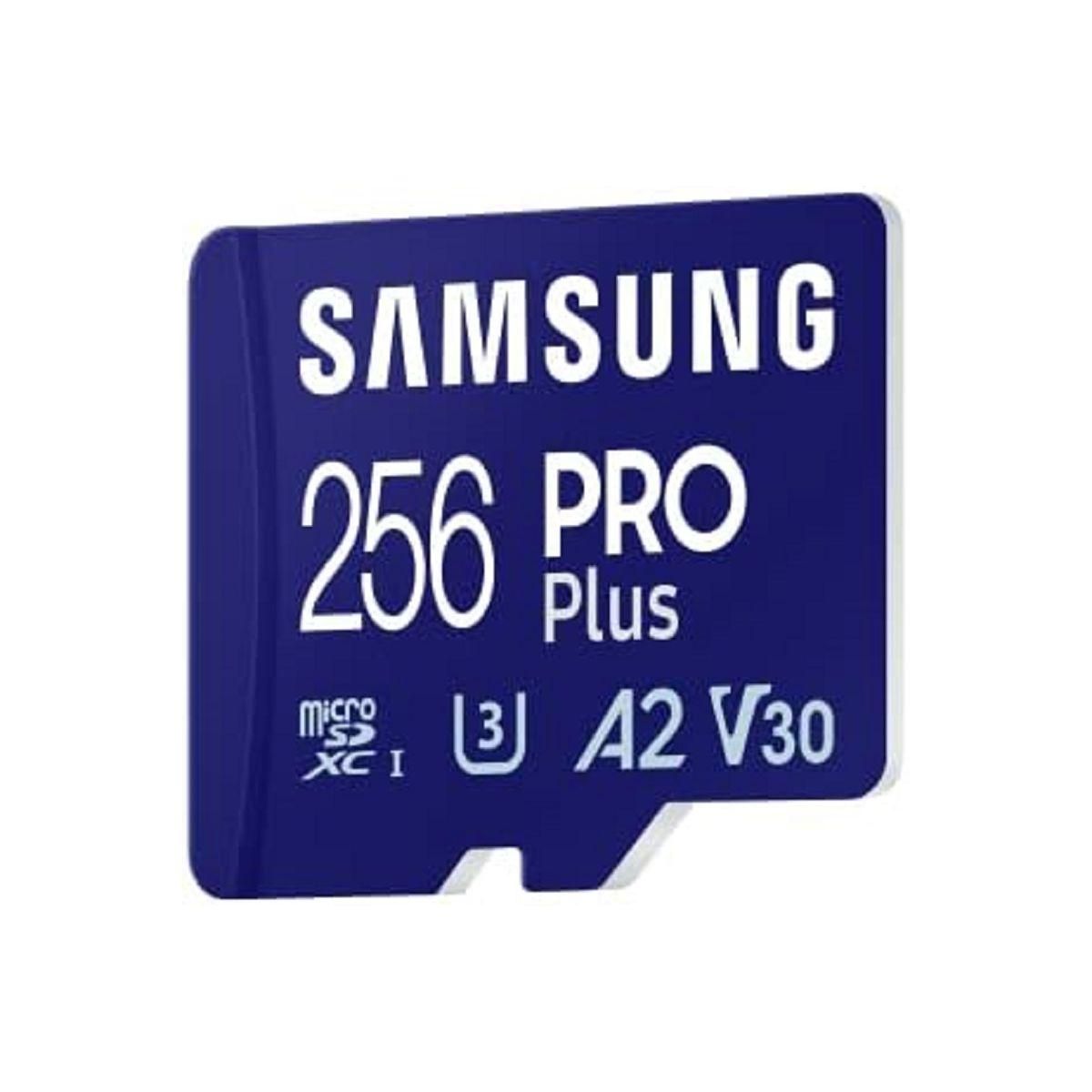 Samsung Carte Micro SD 256 Go Pro Plus avec adaptateur