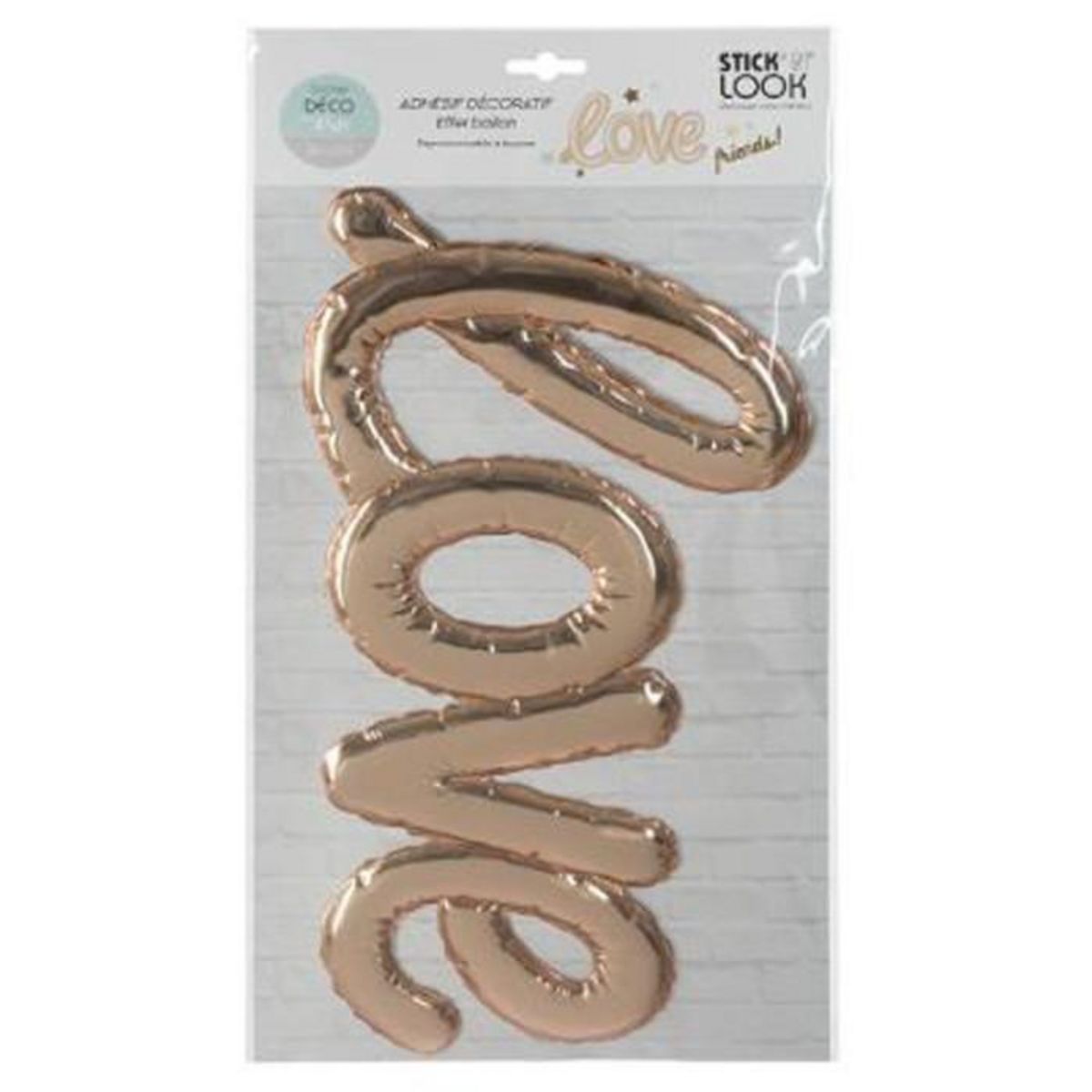 Stick'n Look Sticker Ballon  Love  24x47cm Or