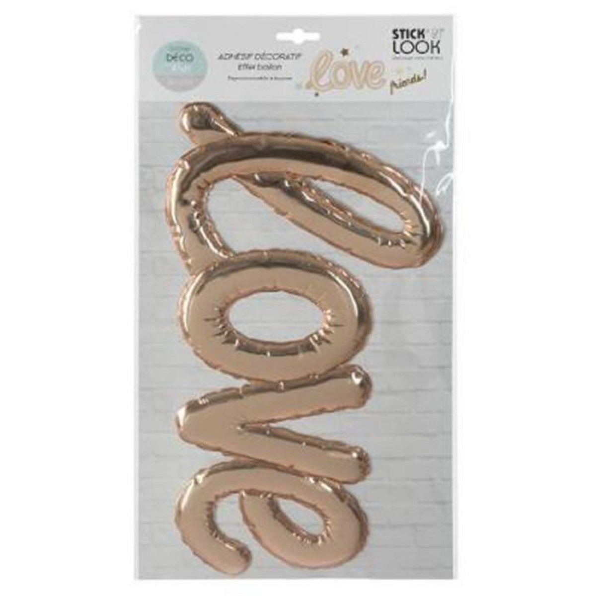Stick'n Look Sticker Ballon  Love  24x47cm Or