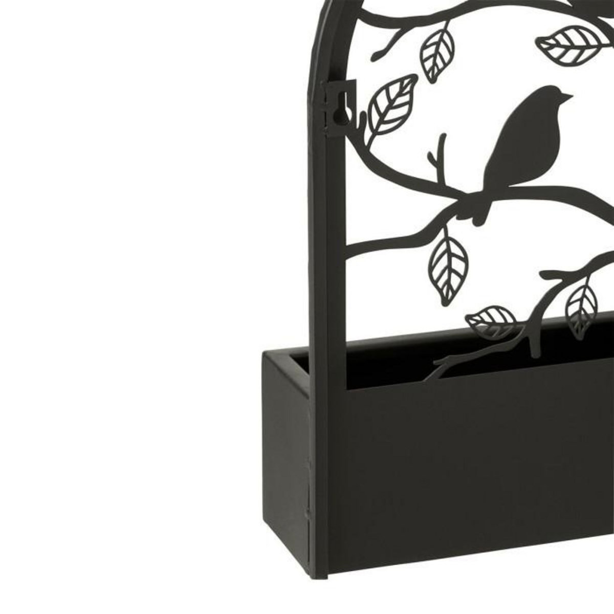 Paris Prix Jardinière Murale en Métal  Oiseaux  41cm Noir