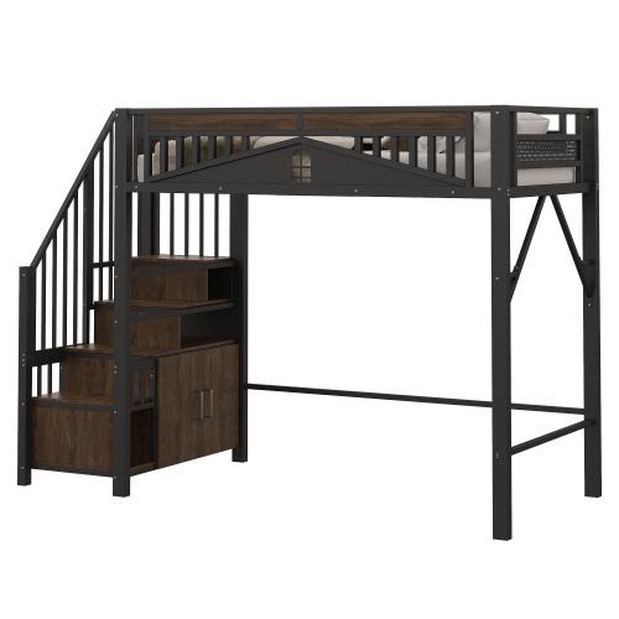 MERAX Lit mezzanine. Coloris disponibles : Noir, Blanc