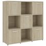Voir la diapositive 2 : VIDAXL Bibliotheque Chene sonoma 90x30x90 cm Bois d'ingenierie