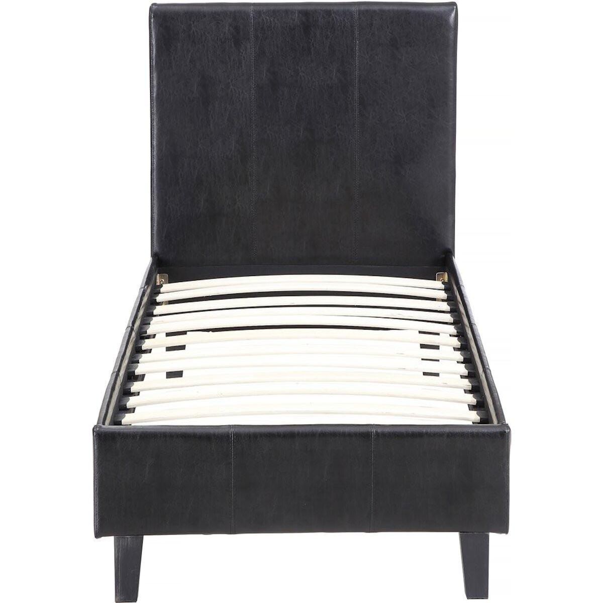 Habitat et Jardin Lit  Lina  - 90 x 190 cm - Noir