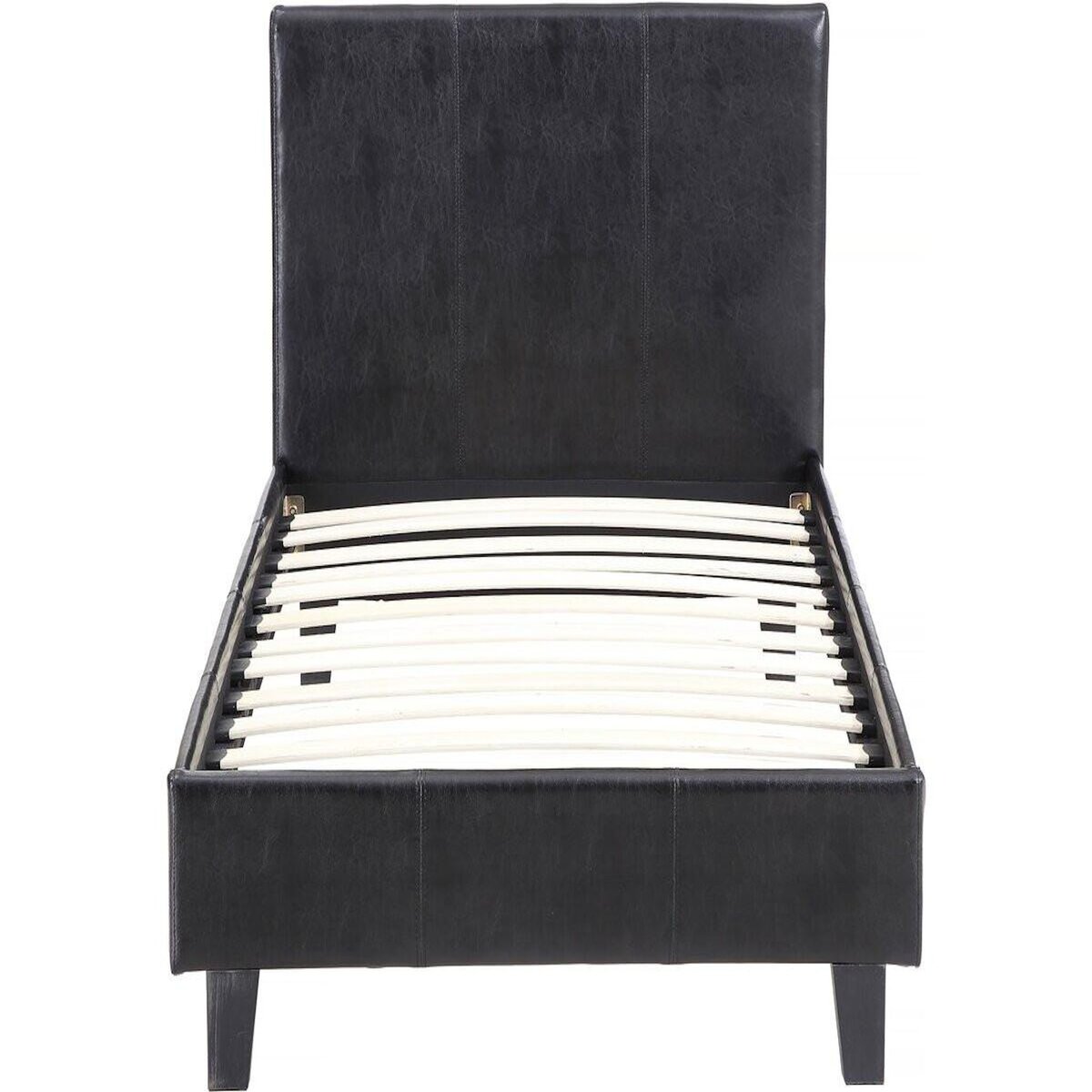 Habitat et Jardin Lit  Lina  - 90 x 190 cm - Noir