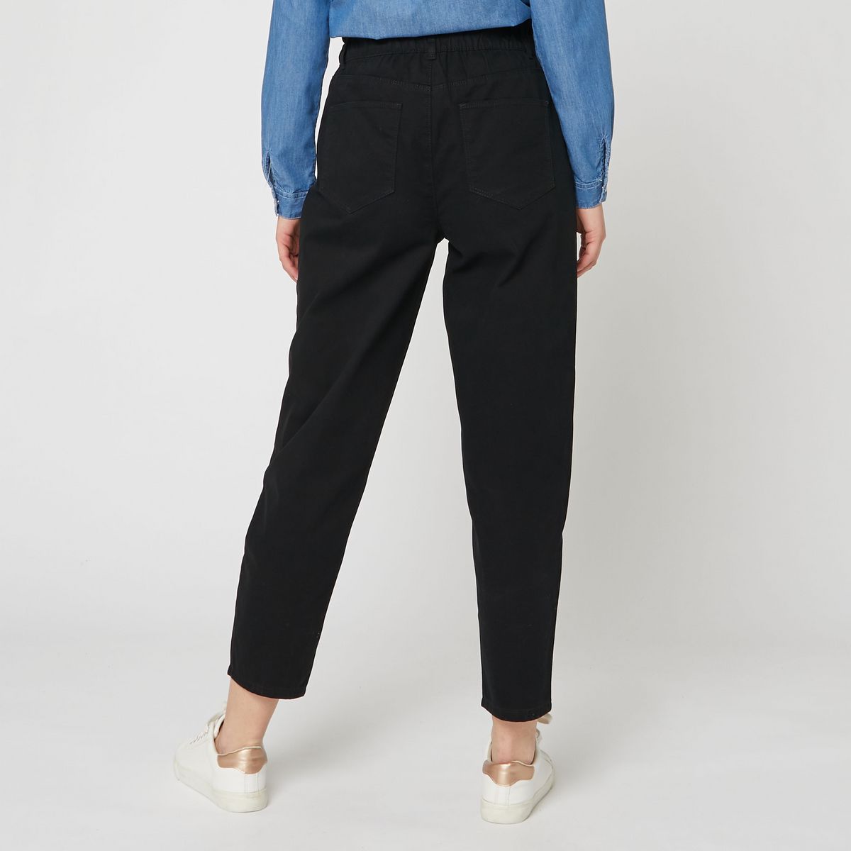 IN EXTENSO Pantalon taille élastiquée noir femme