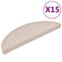 Voir la diapositive 2 : VIDAXL Tapis d'escalier 15 pcs Taupe 56 x 17 x 3 cm