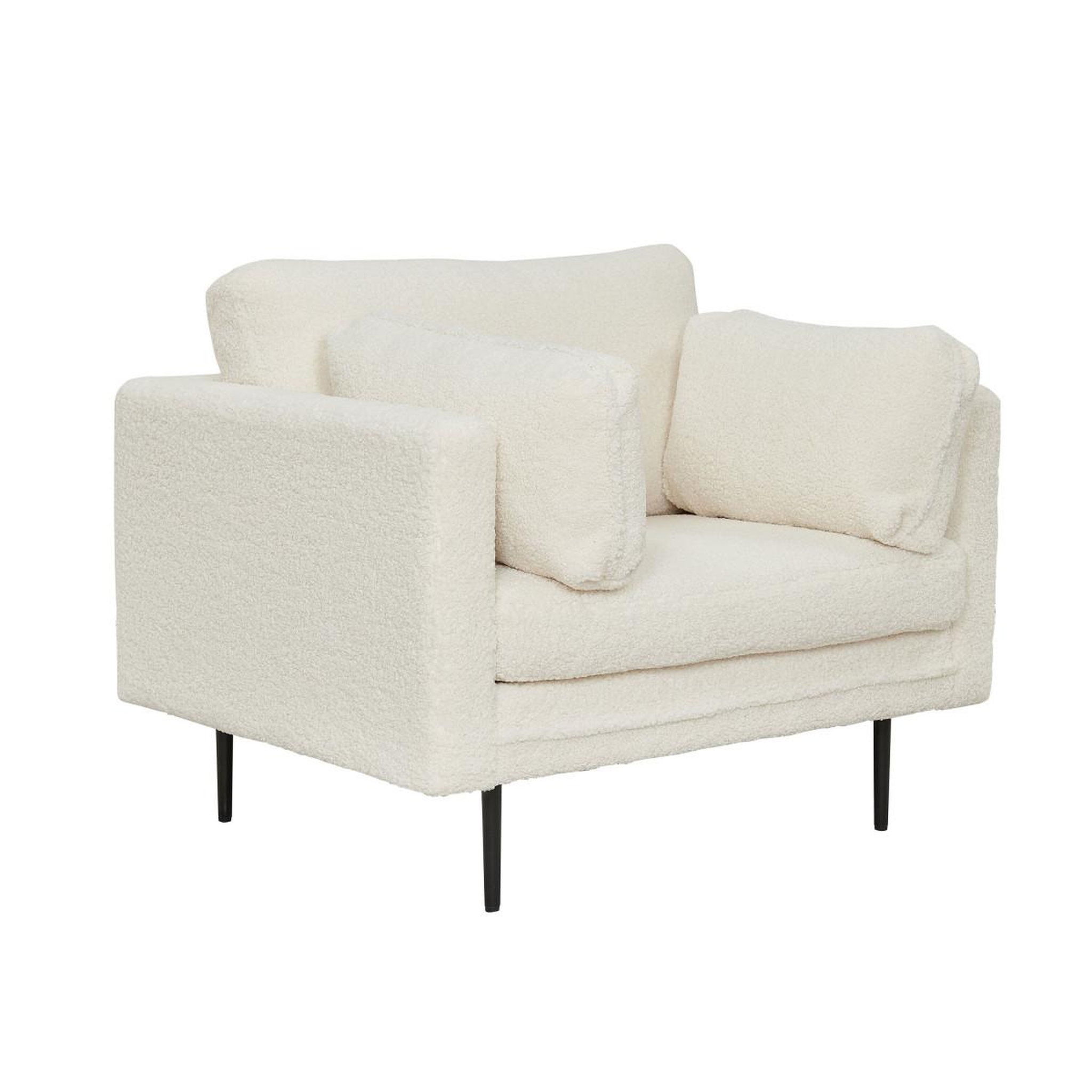 Voir la diapositive 4 : Paris Prix Fauteuil design bouclette  boom  110cm blanc
