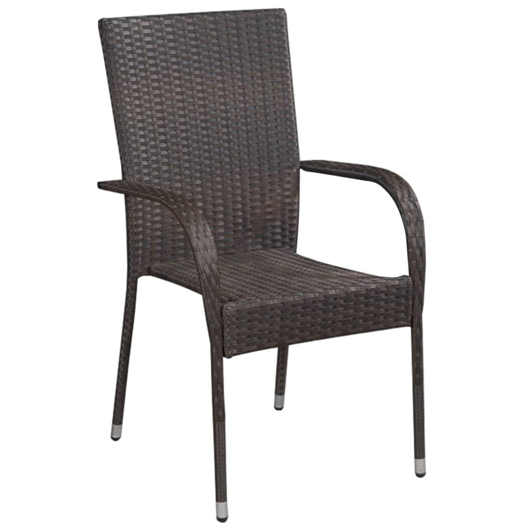 Voir la diapositive 3 : VIDAXL Ensemble a manger de jardin 9 pcs Resine tressee Marron