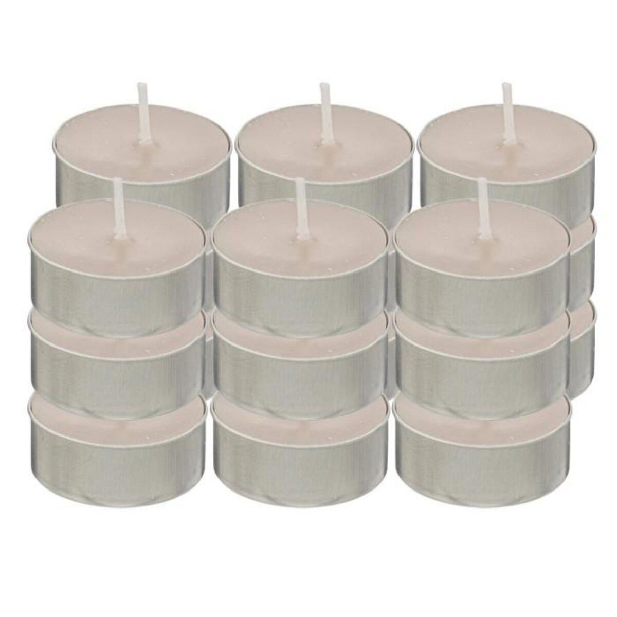 ATMOSPHERA Lot de 18 Bougies Chauffe-Plat  Hugo  3,7cm Taupe