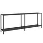 Voir la diapositive 2 : VIDAXL Table console Noir 200x35x75,5 cm Verre trempé