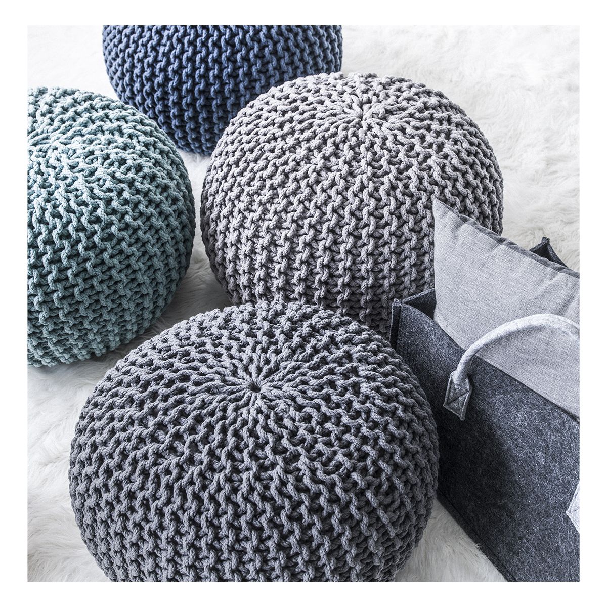 Pouf tricot