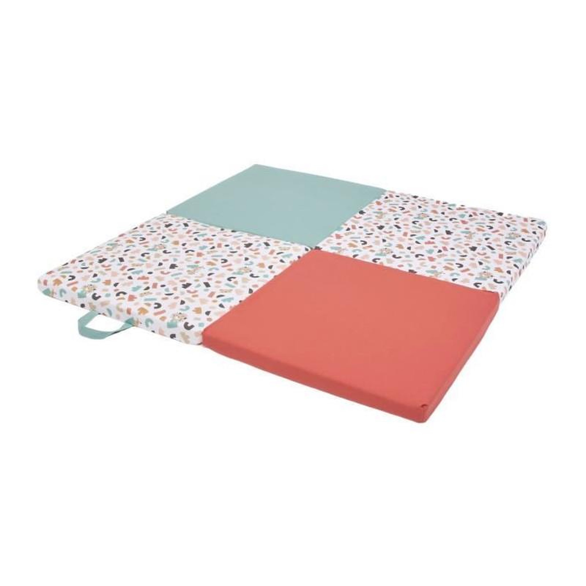 Voir la diapositive 2 : TINEO Tapis d'éveil Malin - TINEO - Tapis évolutif multifonction 3-en-1 - 120 x 120 cm - Géométrique / Animaux rigolos
