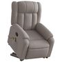 Voir la diapositive 3 : VIDAXL Fauteuil inclinable de massage Taupe Tissu