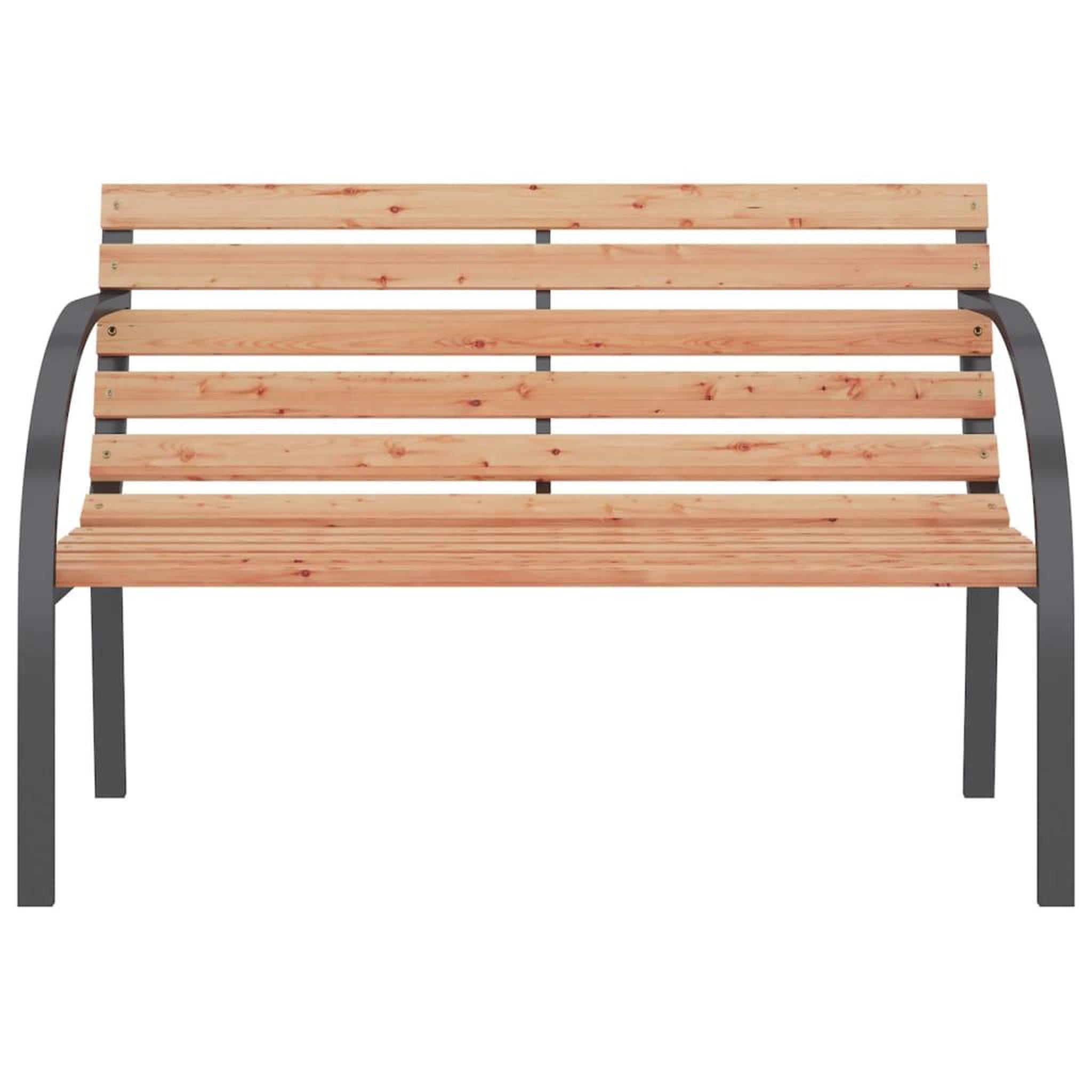 Voir la diapositive 3 : VIDAXL Banc de jardin 120 cm Bois et fer
