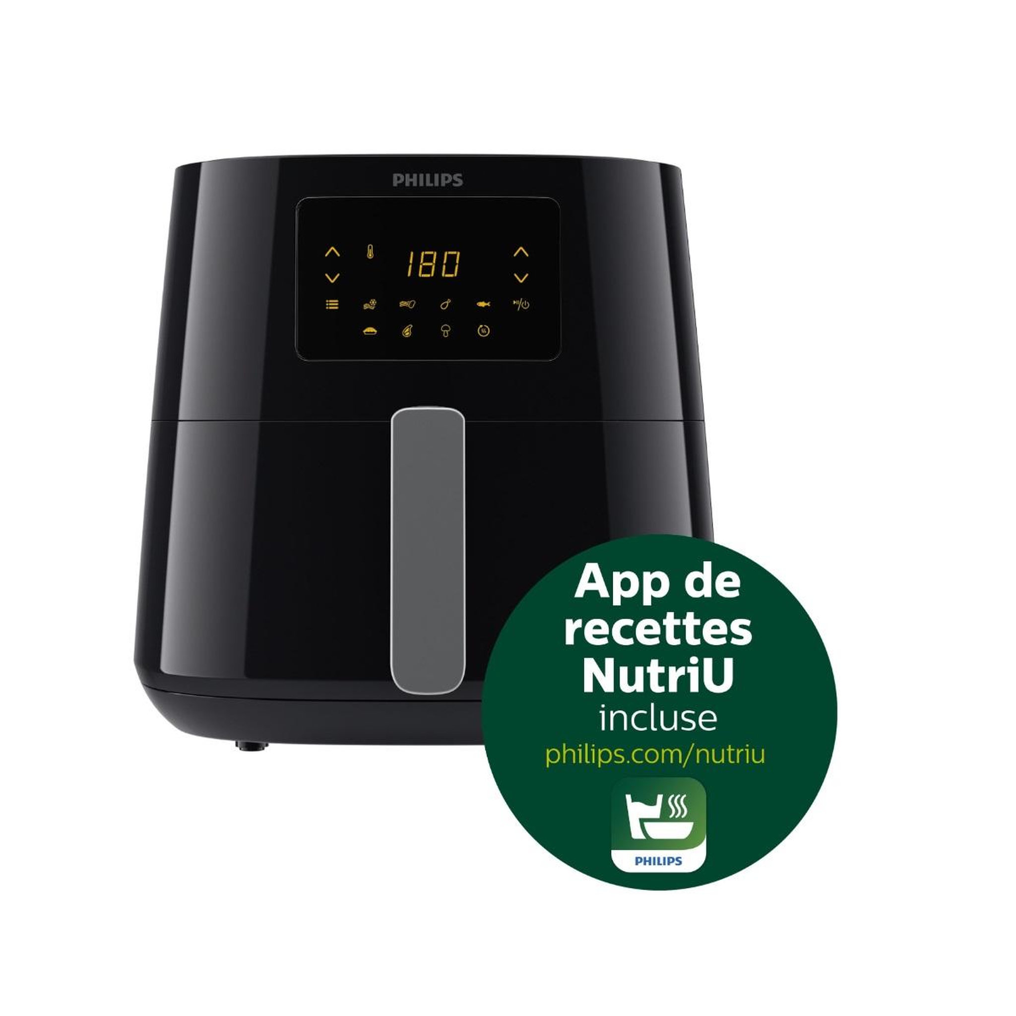 Voir la diapositive 2 : Philips Friteuse sans huile 6.2l 2000w noir - hd9270/70