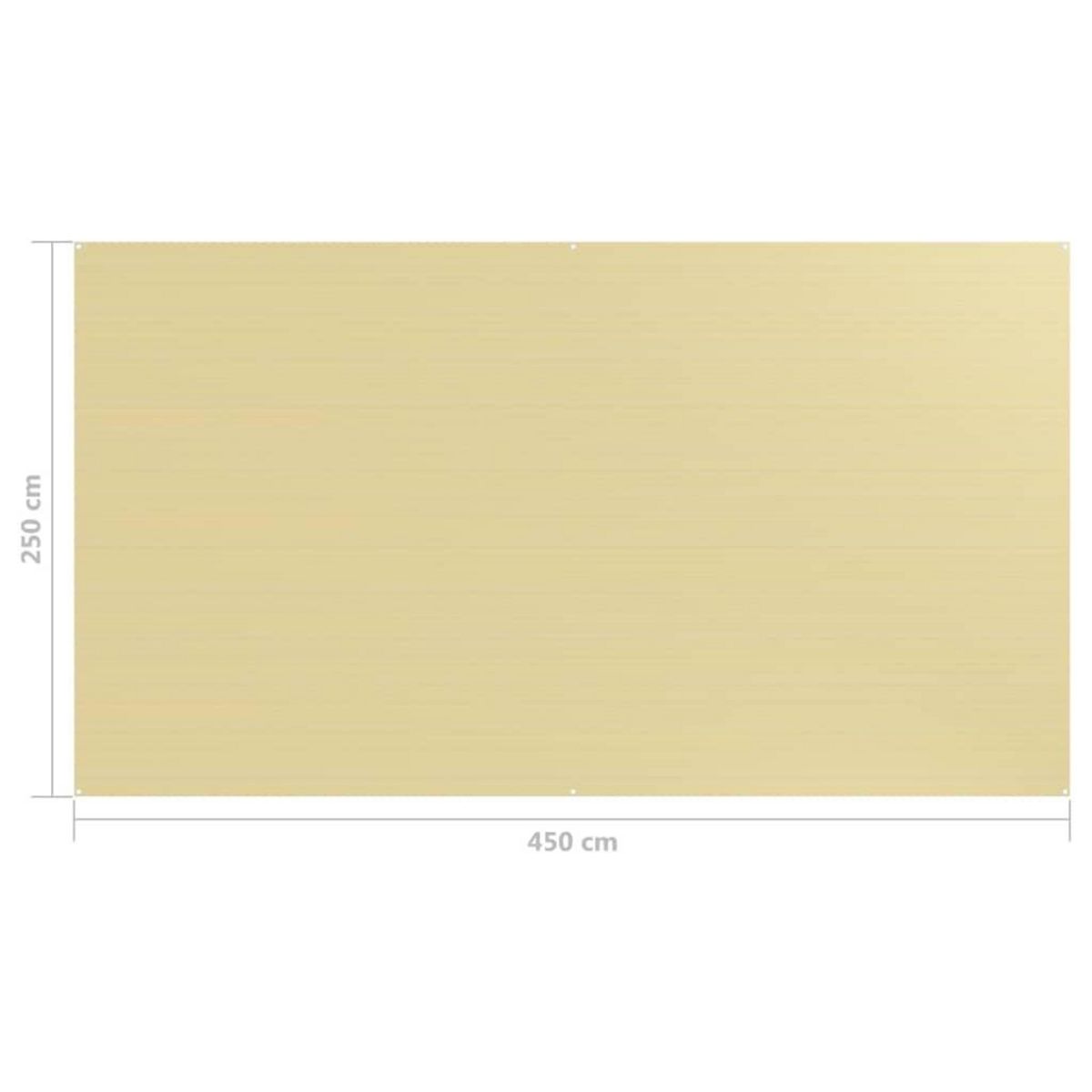 VIDAXL Tapis de tente 250x450 cm Beige