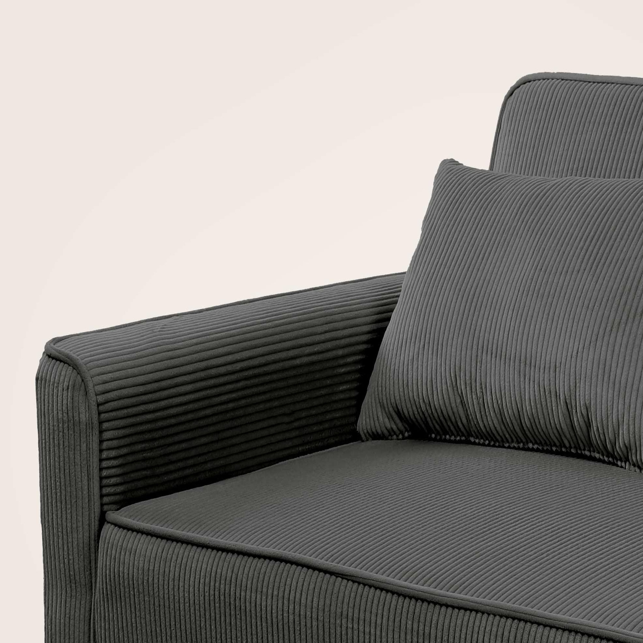 Voir la diapositive 6 : BEST MOBILIER Ernest - canapé droit 2 places convertible en velours côtelé