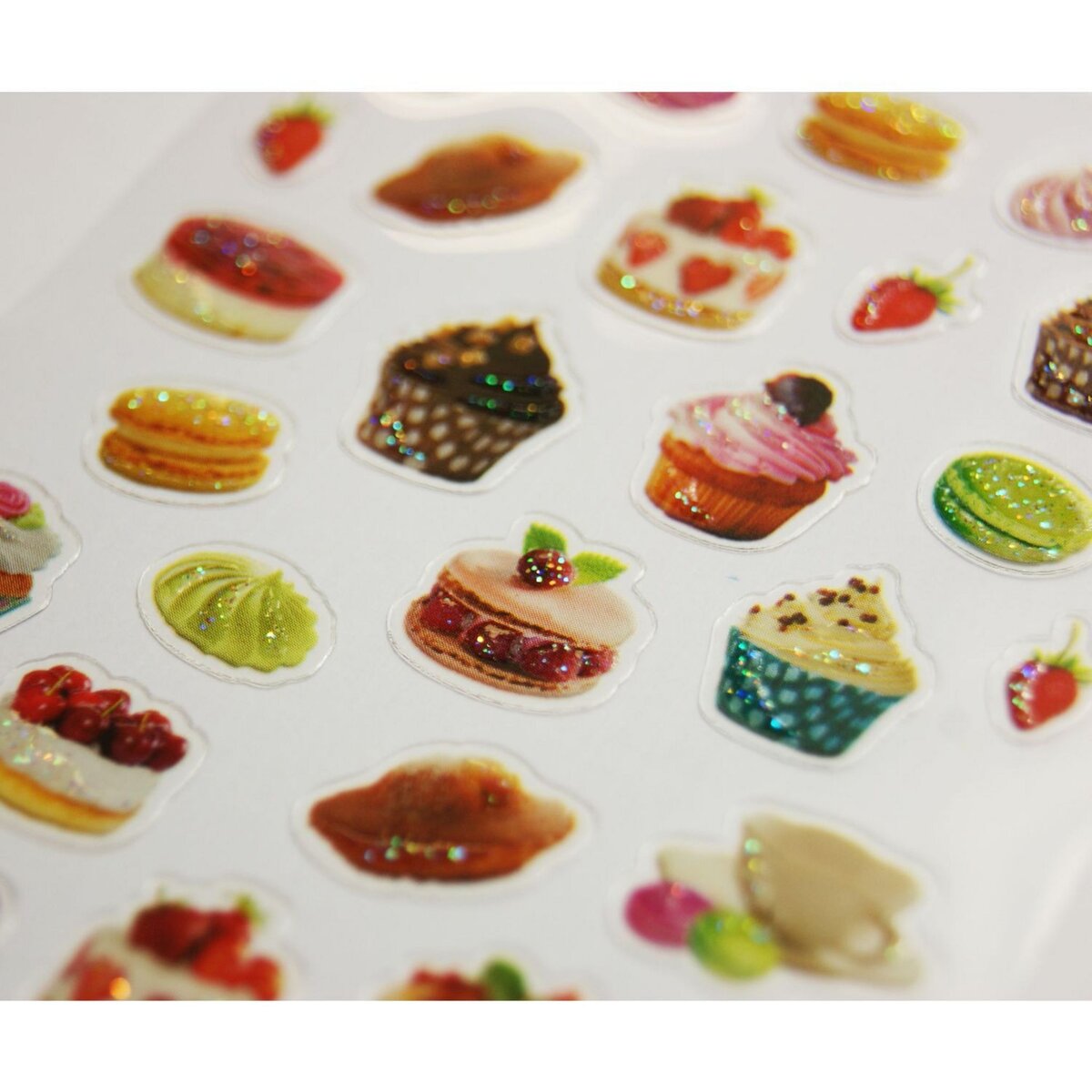  Stickers Pâtisseries - Paillettes - 1,8 cm