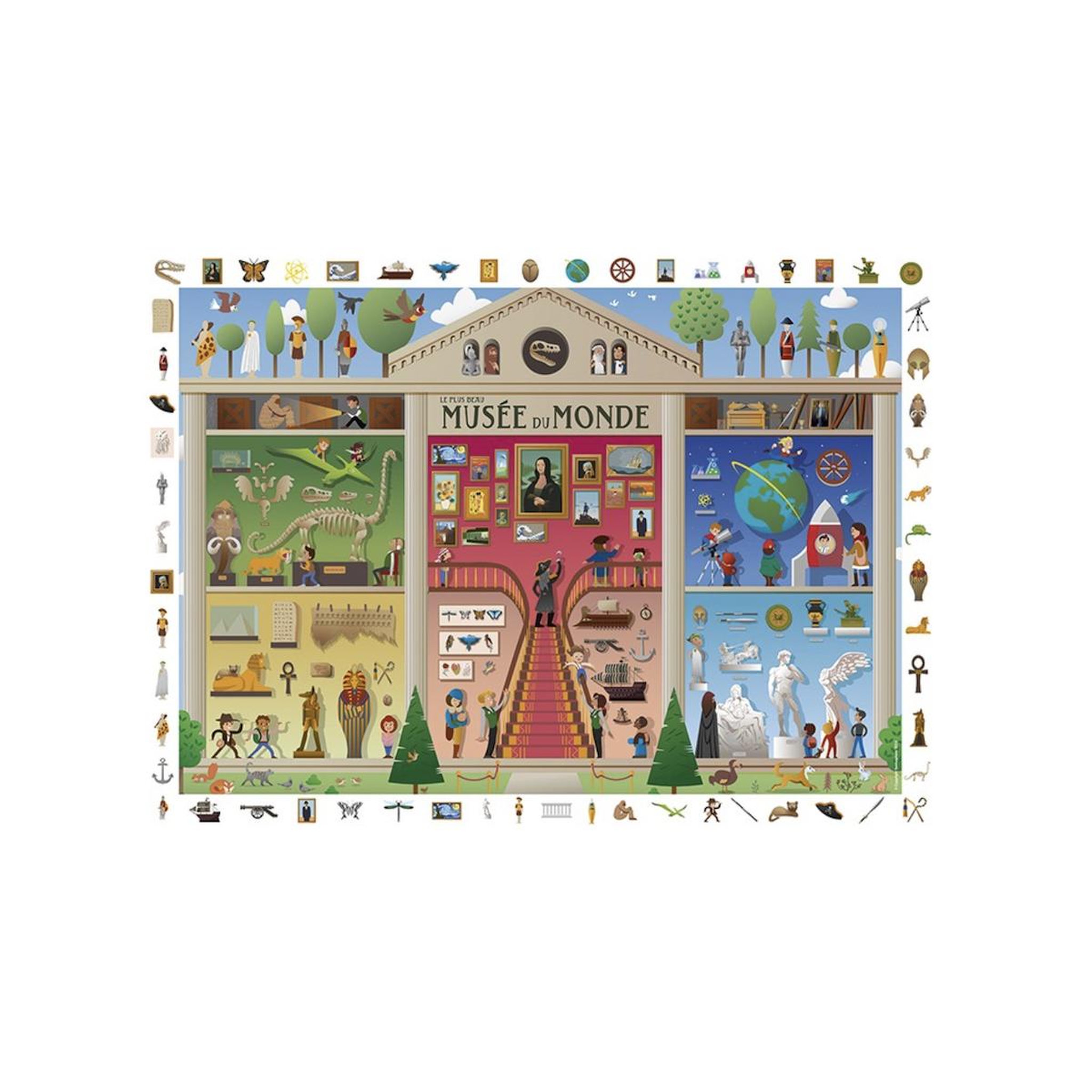 Voir la diapositive 3 : Sentosphere Puzzle 100 pieces cherche et trouve - Le musee du monde - Calypto -