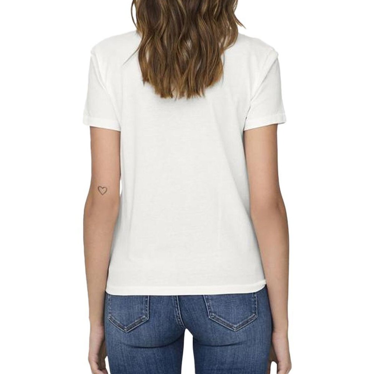 JACQUELINE DE YONG T shirt Ecru/Noir Femme JDY 15311702