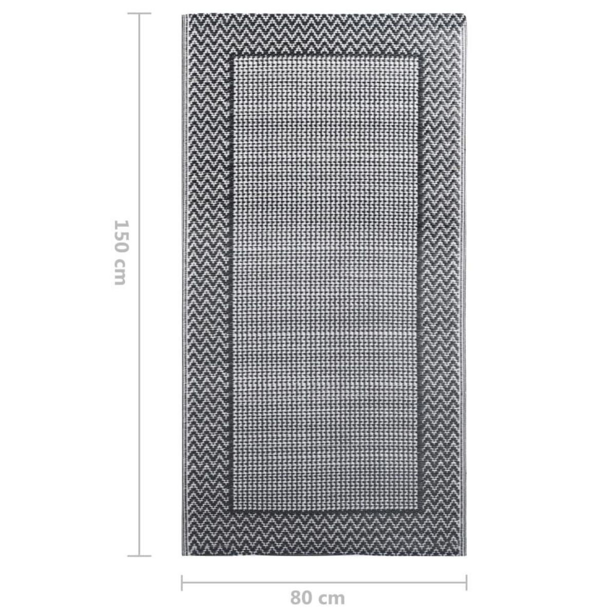VIDAXL Tapis d'exterieur Gris 80x150 cm PP