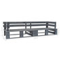 Voir la diapositive 3 : VIDAXL Canape palette de jardin 2 places gris bois
