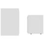 Voir la diapositive 5 : VIDAXL Ensemble de table basse Blanc 48x30x45 cm Bois d'ingenierie