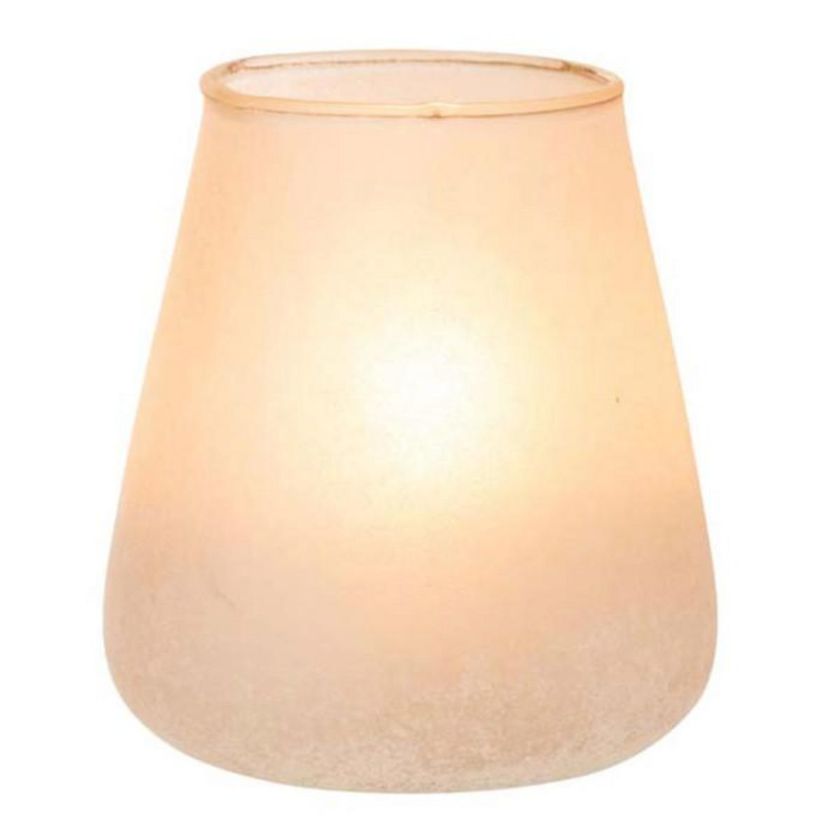 Paris Prix Photophore Design en Verre  Poudré  16cm Rose