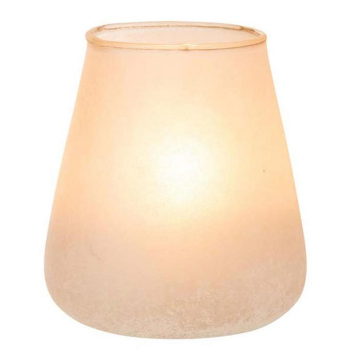 Paris Prix Photophore Design en Verre  Poudré  16cm Rose