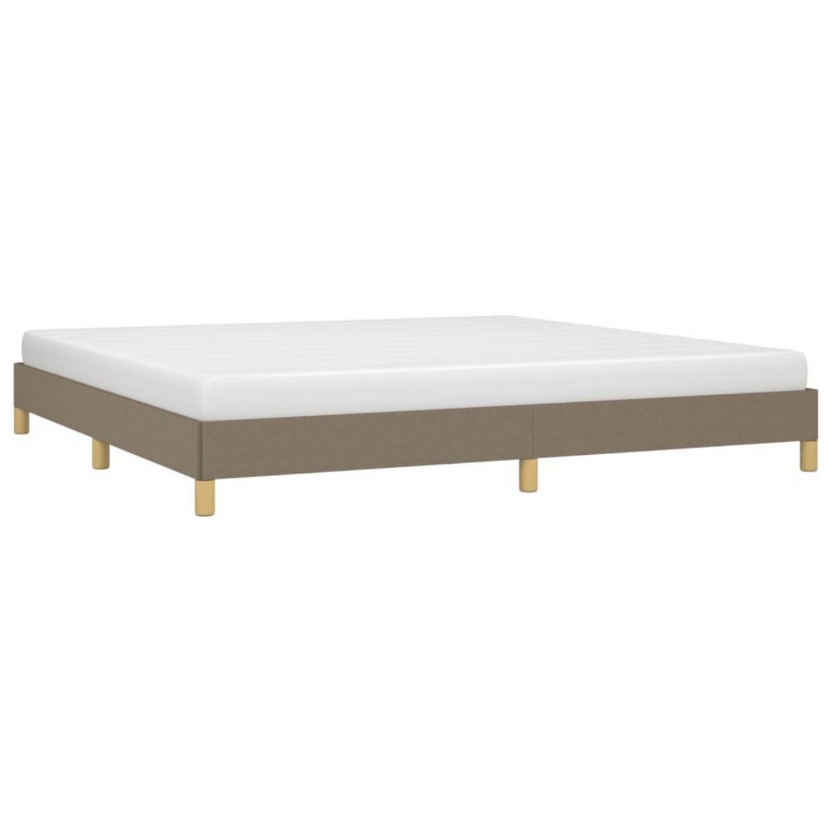 VIDAXL Cadre de lit sans matelas taupe 200x200 cm tissu