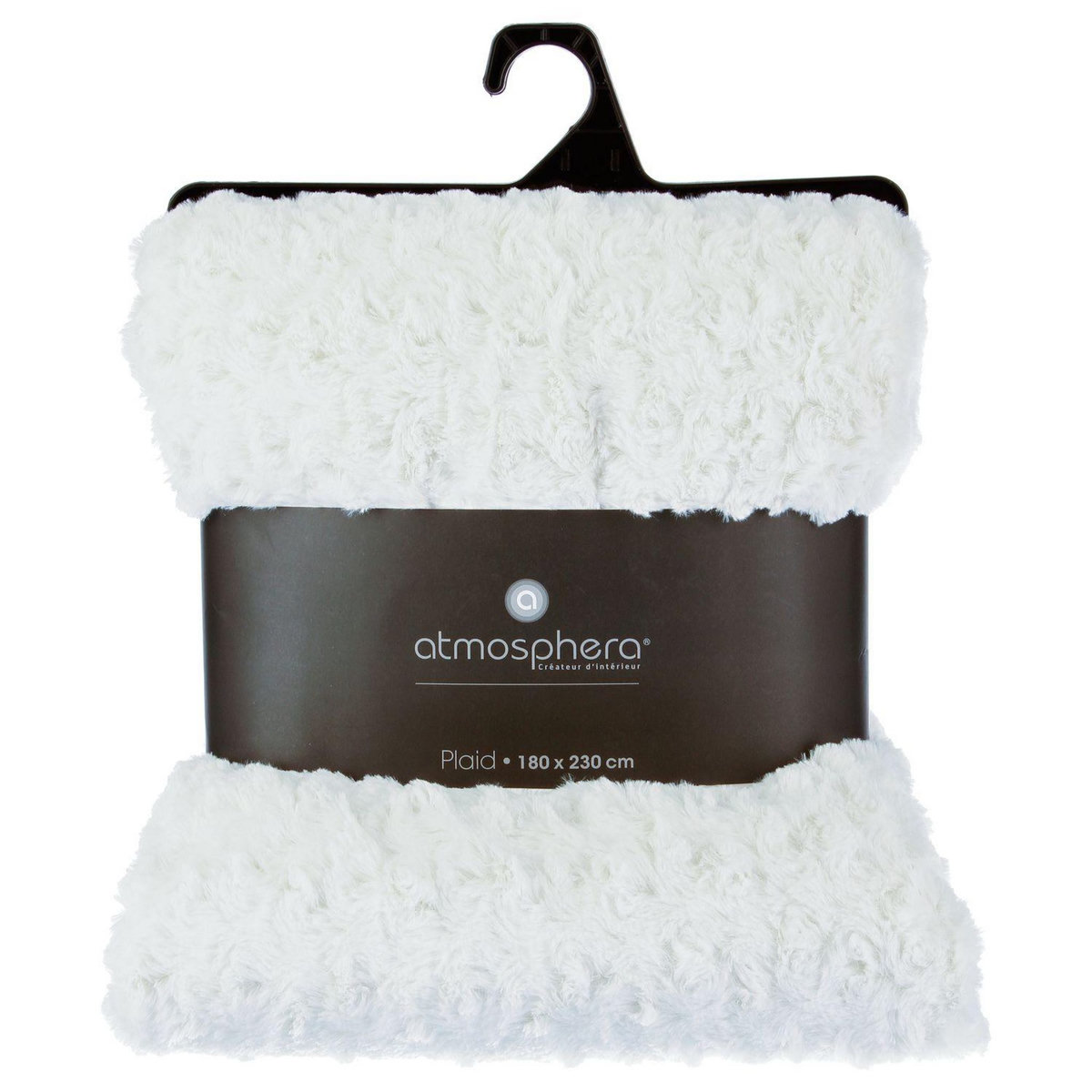 ATMOSPHERA Plaid en imitiation fourrure à boucles en polyester