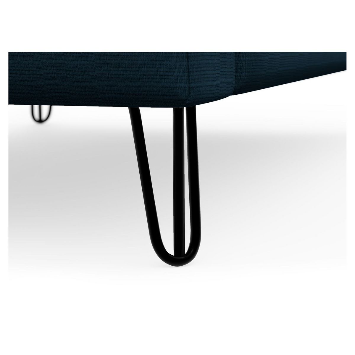 Canapé fixe 2 places pieds épingles tissu JULIO