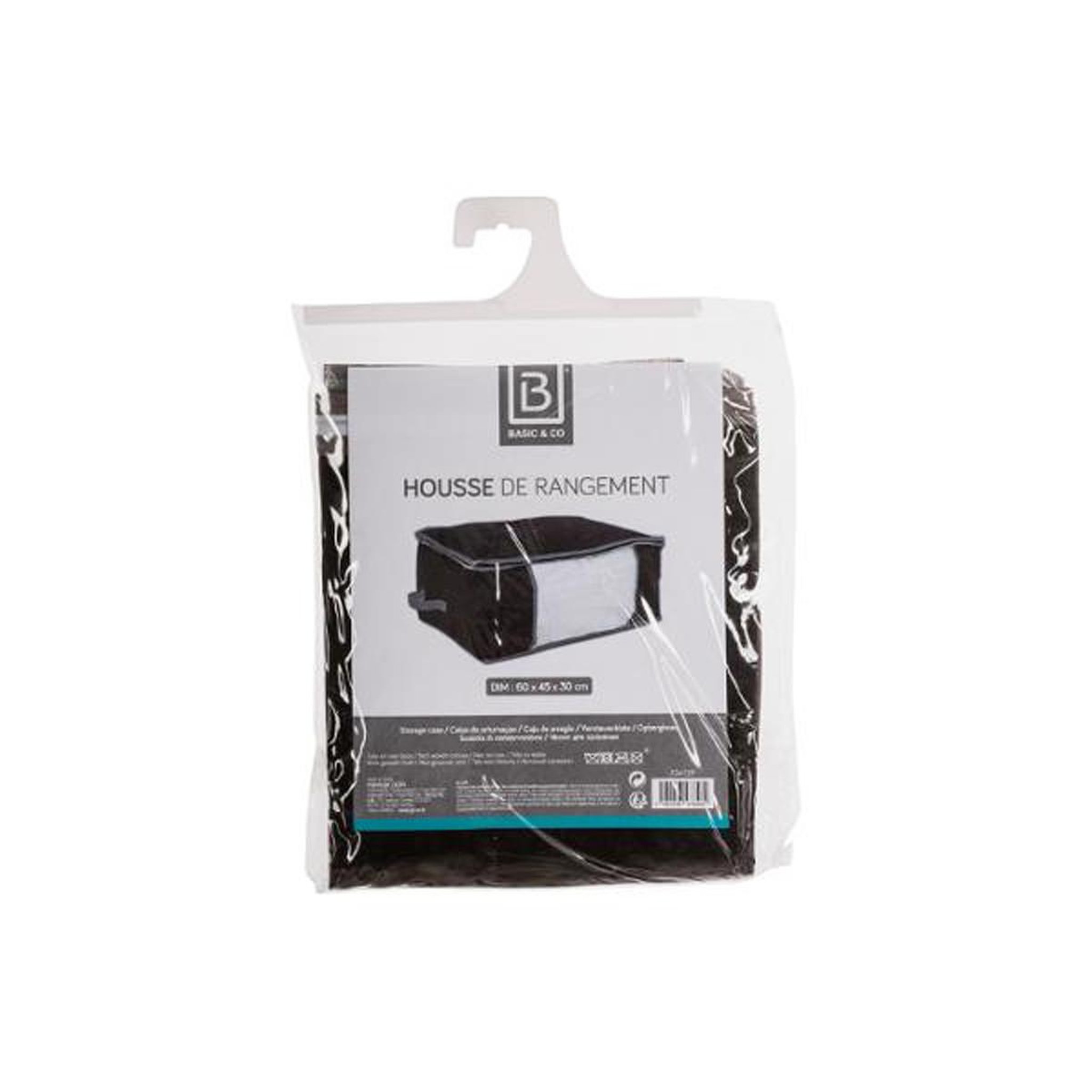Voir la diapositive 2 : B BASIC & CO Housse de rangement pliable  order  60cm noir