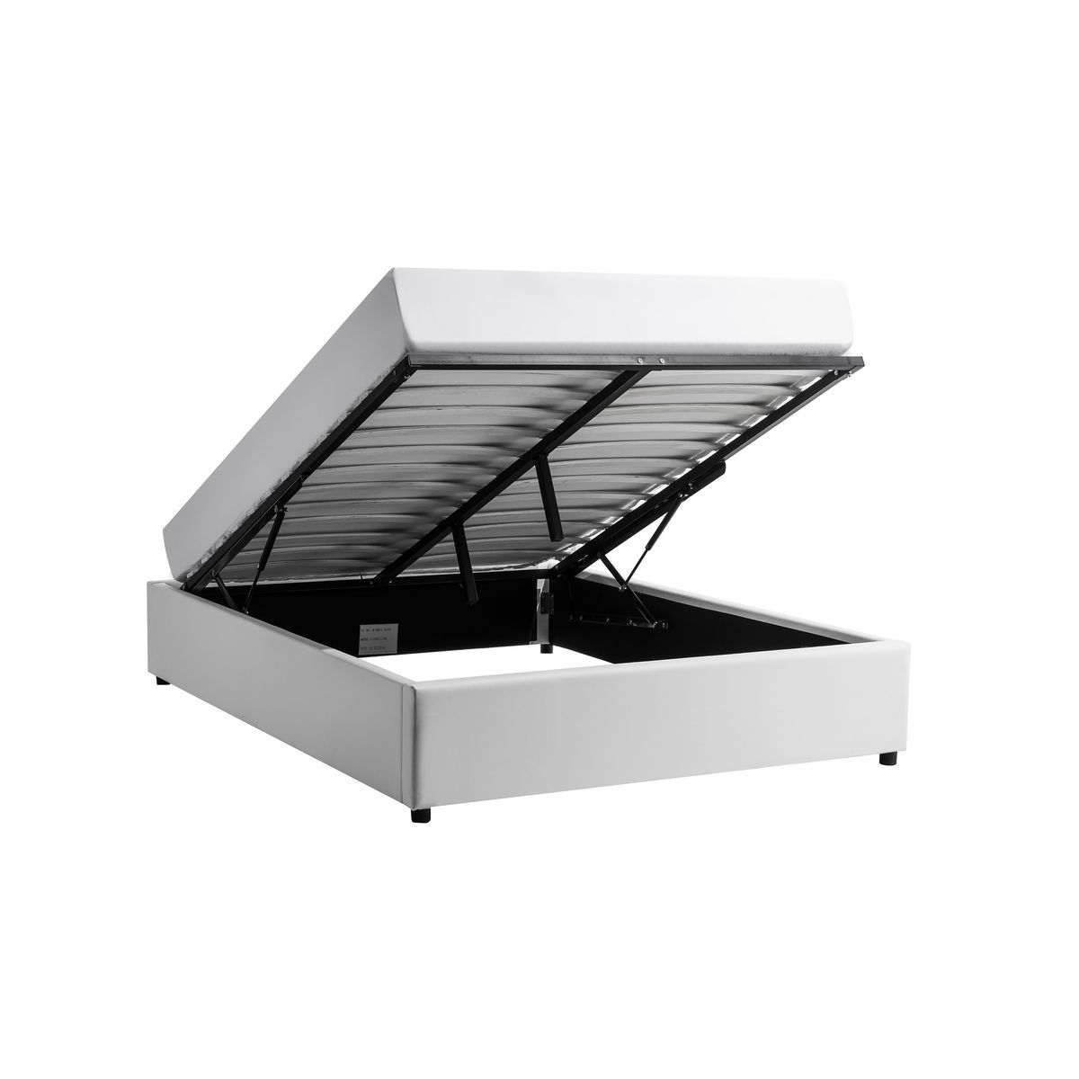 Lit coffre avec sommier relevable 140x190 cm LEO