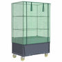 Voir la diapositive 2 : VIDAXL Jardiniere surelevee avec housse et roues aspect rotin