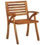 Voir la diapositive 5 : VIDAXL Chaises de jardin avec coussins lot de 4 Bois de teck solide